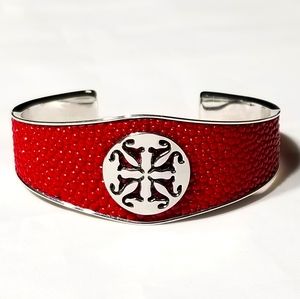 RUSTIC CUFF RED STINGRAY BRACELET